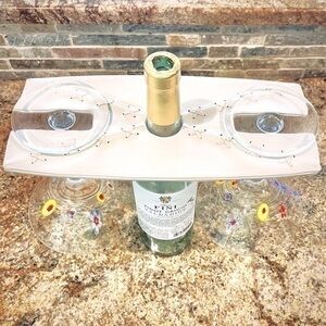 Leather Wine Bottle & Glass Presentation - Server!